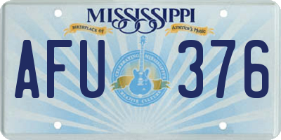 MS license plate AFU376