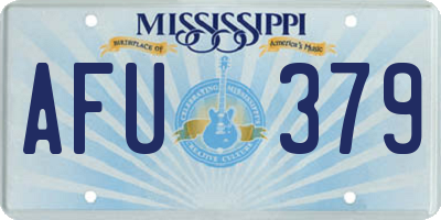 MS license plate AFU379