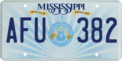 MS license plate AFU382