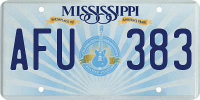 MS license plate AFU383
