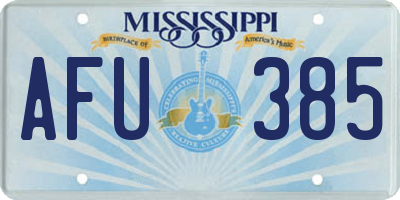 MS license plate AFU385
