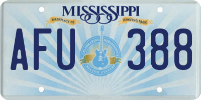 MS license plate AFU388