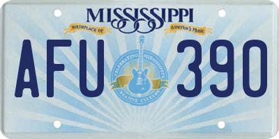 MS license plate AFU390