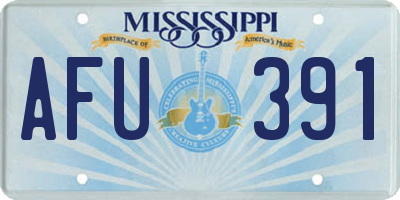 MS license plate AFU391