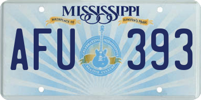 MS license plate AFU393
