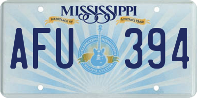 MS license plate AFU394