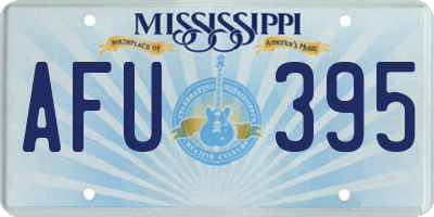 MS license plate AFU395