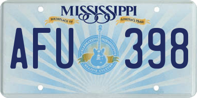 MS license plate AFU398