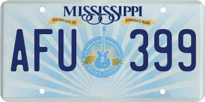 MS license plate AFU399
