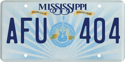 MS license plate AFU404