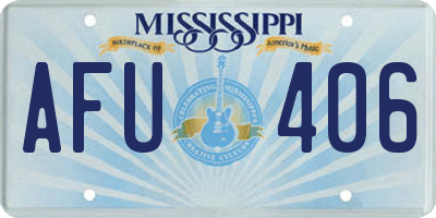 MS license plate AFU406