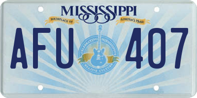MS license plate AFU407