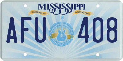 MS license plate AFU408