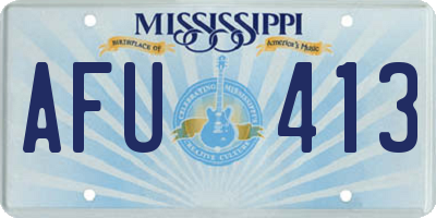 MS license plate AFU413