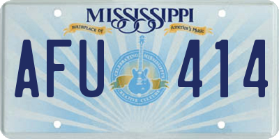 MS license plate AFU414