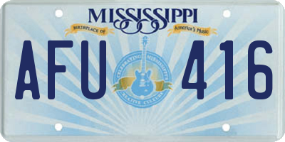 MS license plate AFU416