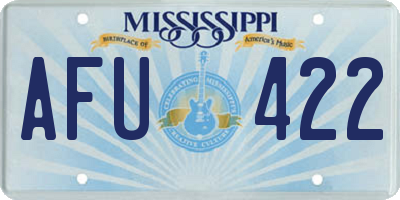 MS license plate AFU422