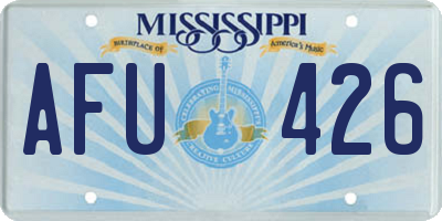 MS license plate AFU426