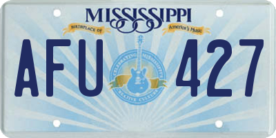 MS license plate AFU427