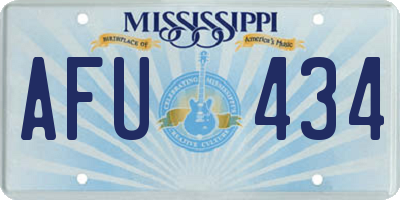 MS license plate AFU434