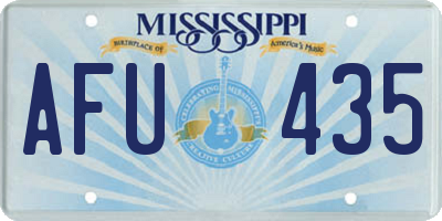 MS license plate AFU435