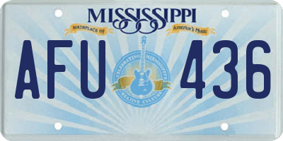 MS license plate AFU436