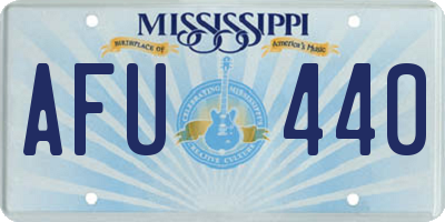 MS license plate AFU440