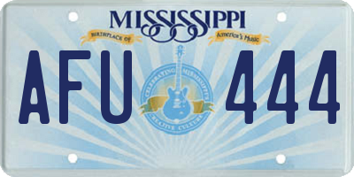 MS license plate AFU444