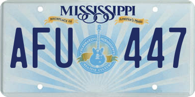 MS license plate AFU447