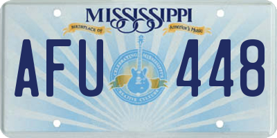 MS license plate AFU448