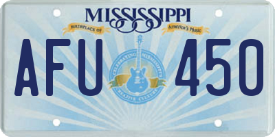 MS license plate AFU450