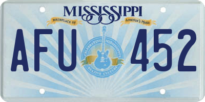 MS license plate AFU452