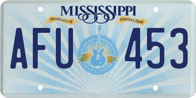 MS license plate AFU453