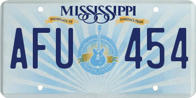 MS license plate AFU454