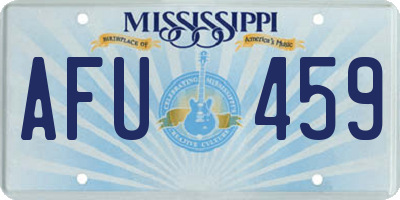 MS license plate AFU459