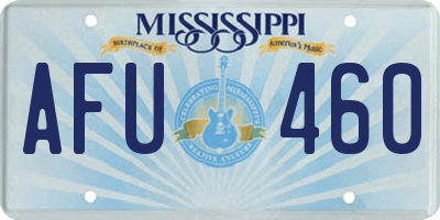 MS license plate AFU460