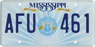 MS license plate AFU461