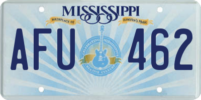 MS license plate AFU462