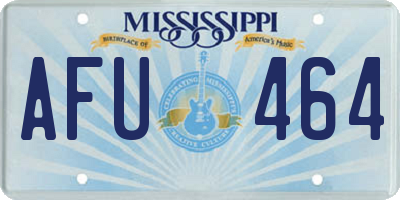 MS license plate AFU464