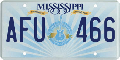 MS license plate AFU466