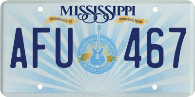 MS license plate AFU467