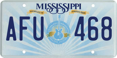 MS license plate AFU468