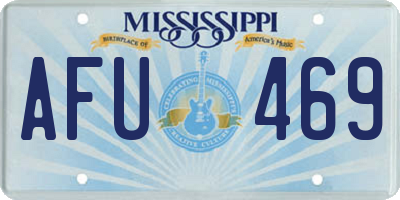 MS license plate AFU469