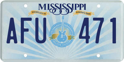 MS license plate AFU471