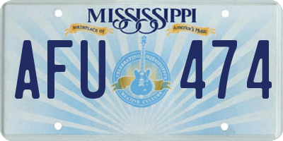 MS license plate AFU474