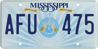 MS license plate AFU475