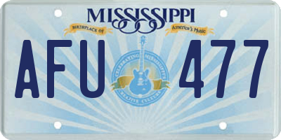 MS license plate AFU477