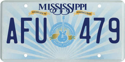 MS license plate AFU479