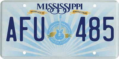 MS license plate AFU485