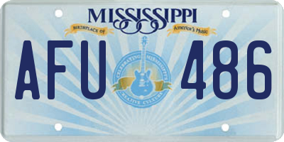 MS license plate AFU486